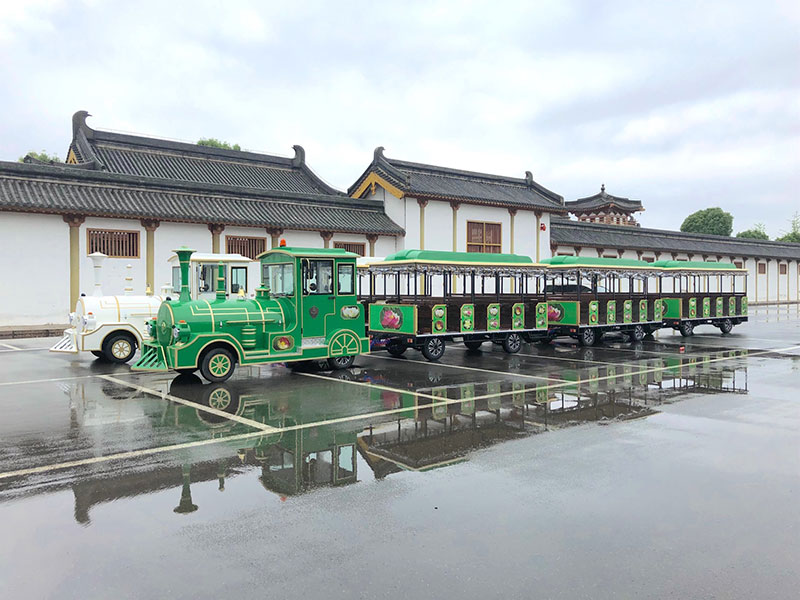 鋰電池觀光小火車-綠色